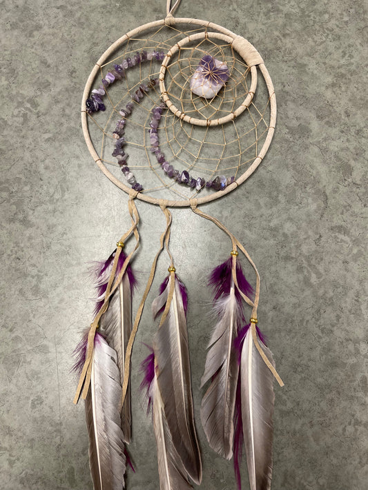 Dream Catcher - 6" Woodland with Amethyst