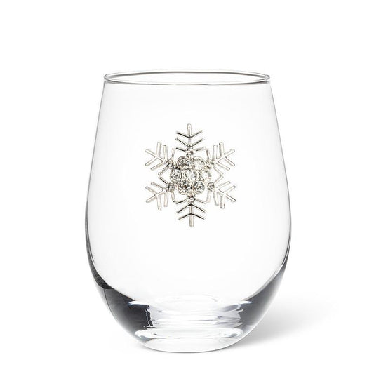 Christmas - Snowflake Stemless Wine Glass