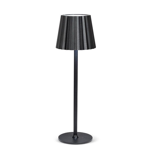 Light - Fluted Shade LED Table Lamp - Black