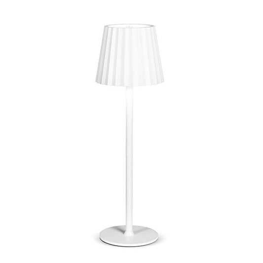 Light - Fluted Shade LED Table Lamp - White