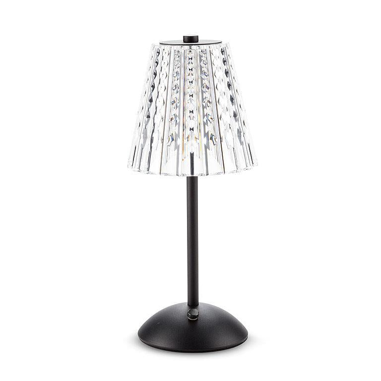 Light - Crystal Shade LED Table Light - Black