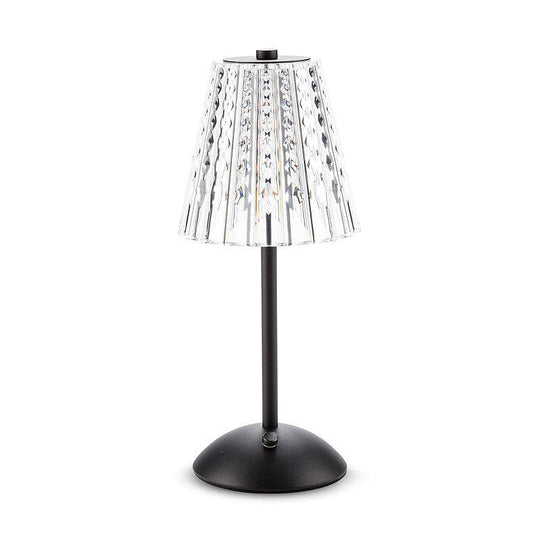 Light - Crystal Shade LED Table Light - Black
