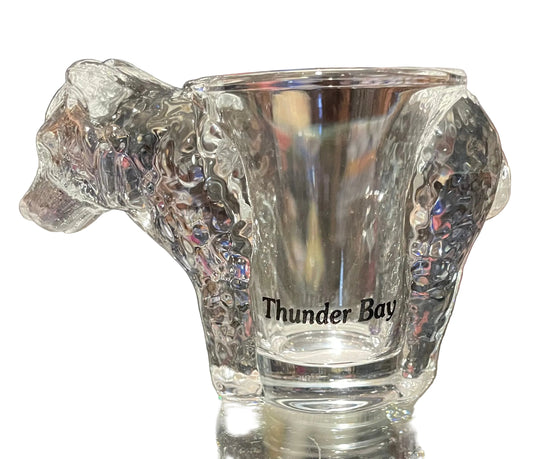 Souvenir Shot Glass - Clear Bear - Thunder Bay