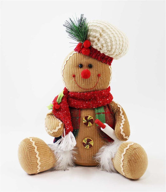 Christmas - Plush Sitting Gingerbread Man
