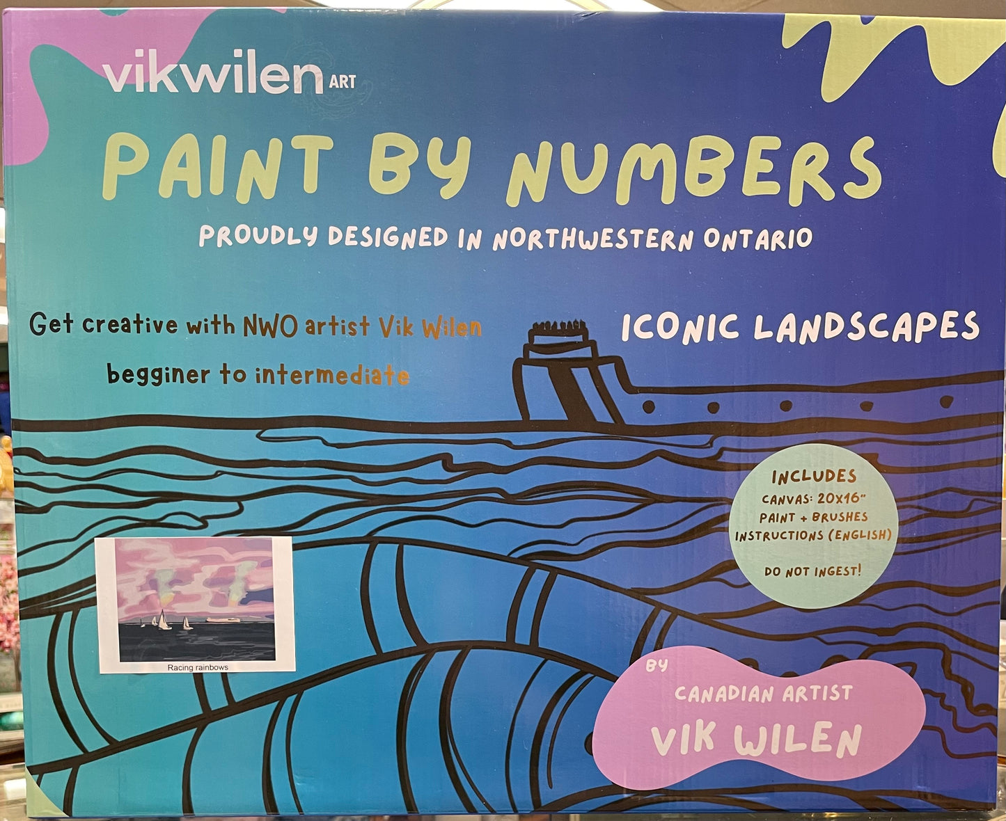 Art & Supply - By Vik Wilen - Paint By Number - Racing Rainbows