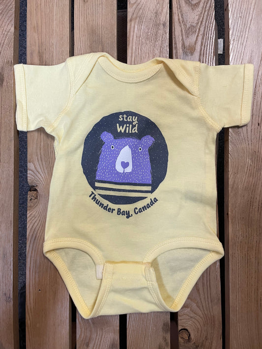 Baby - Souvenir Clothing - Zoom Bear Stay Wild Creeper - Banana