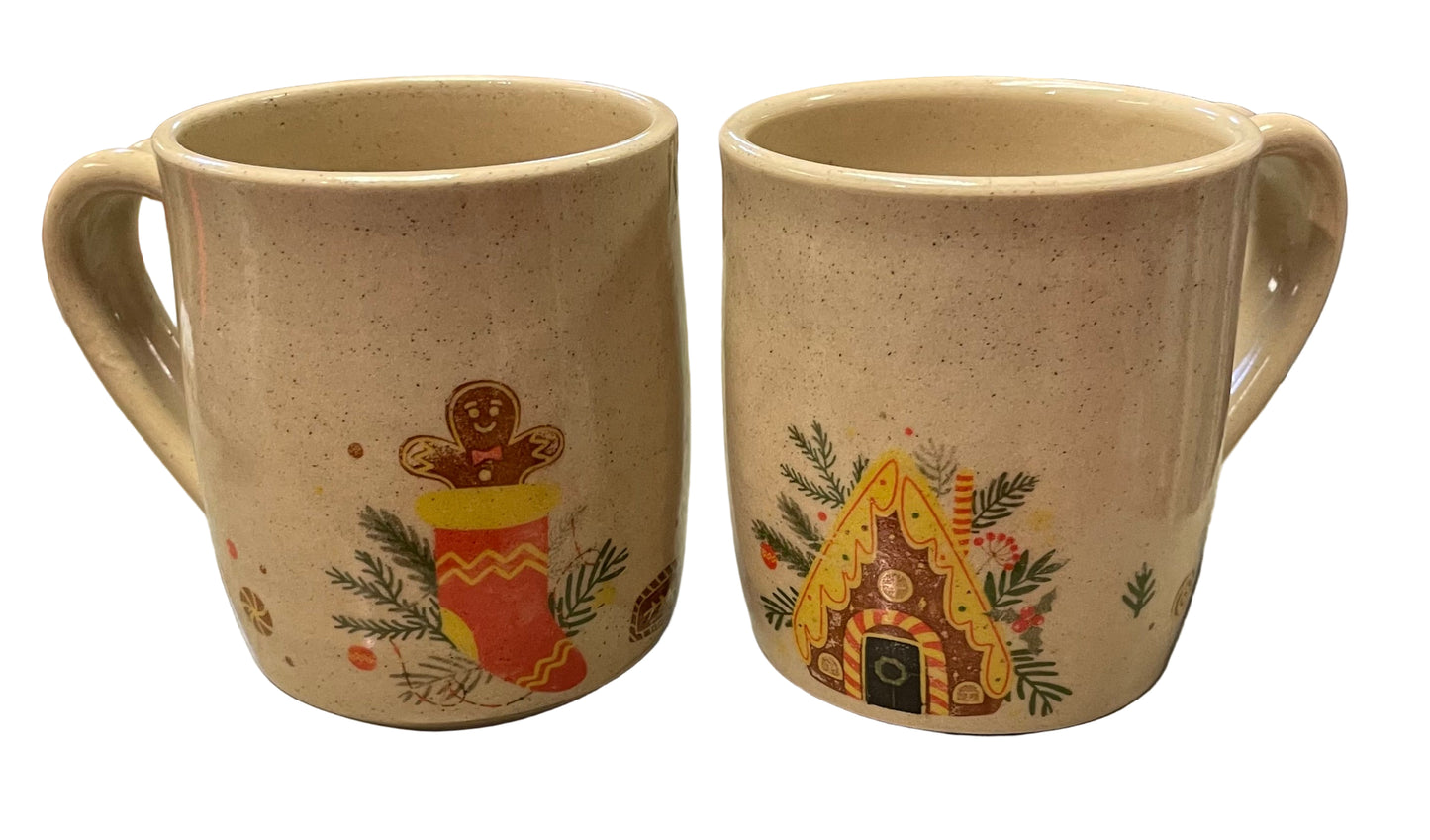 Pottery By P0T's 2G0 - Christmas Scene Mugs