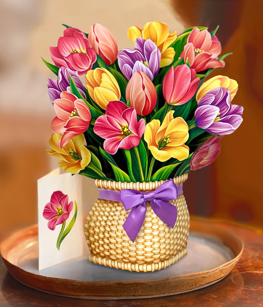 Pop-Up Flower Bouquet - Festive Tulips