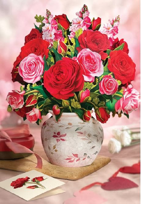 Pop-Up Flower Bouquet - Blooming Roses