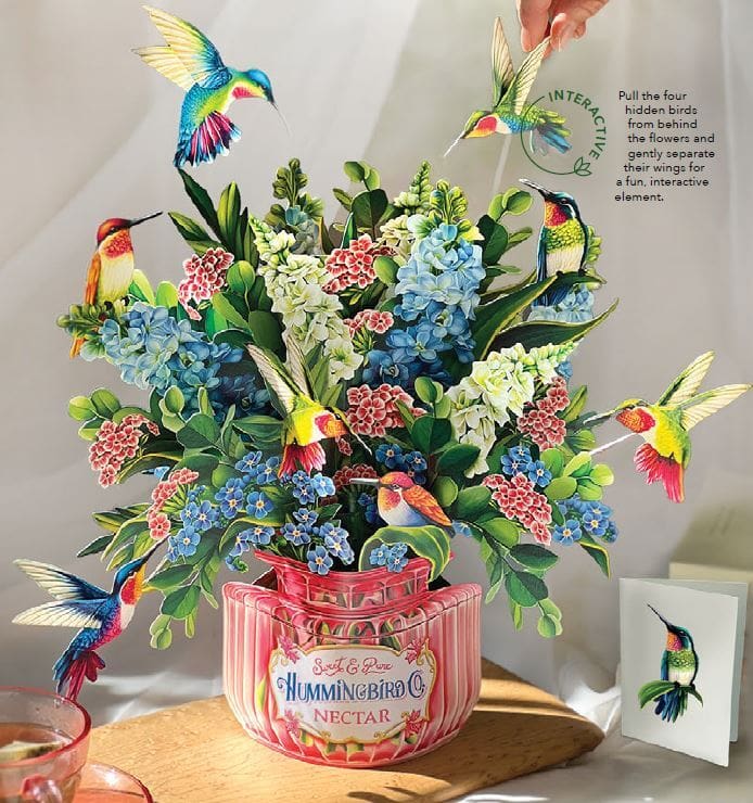 Pop-Up Flower Bouquet - Hummingbird Oasis