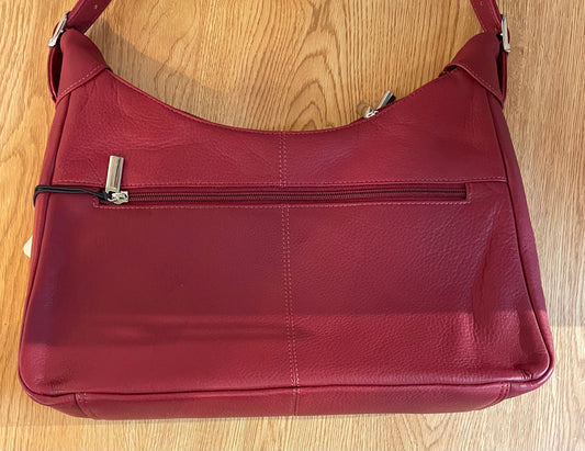 Leather Bag - Canadian Traveller - Red