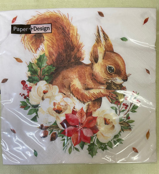 Christmas - Napkins - Lunch - Sweet Squirrel
