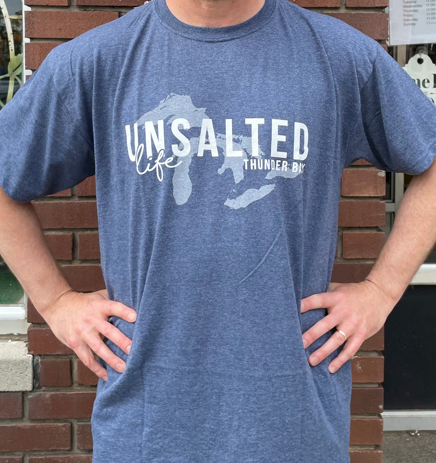 Souvenir Clothing - T-Shirt - Unsalted Life - Thunder Bay - Heather Navy