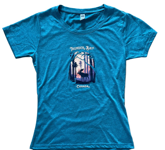 Souvenir Clothing - Ladies Comfy T-Shirt - Thunder Bay, Canada - Everglade