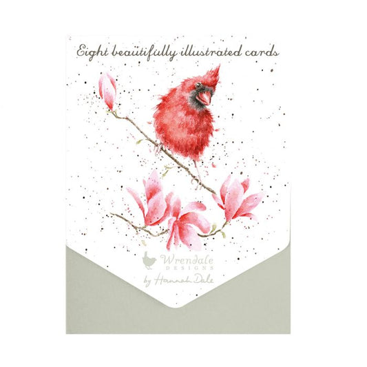 Wrendale Designs - Magnolia/Cardinal Note Set