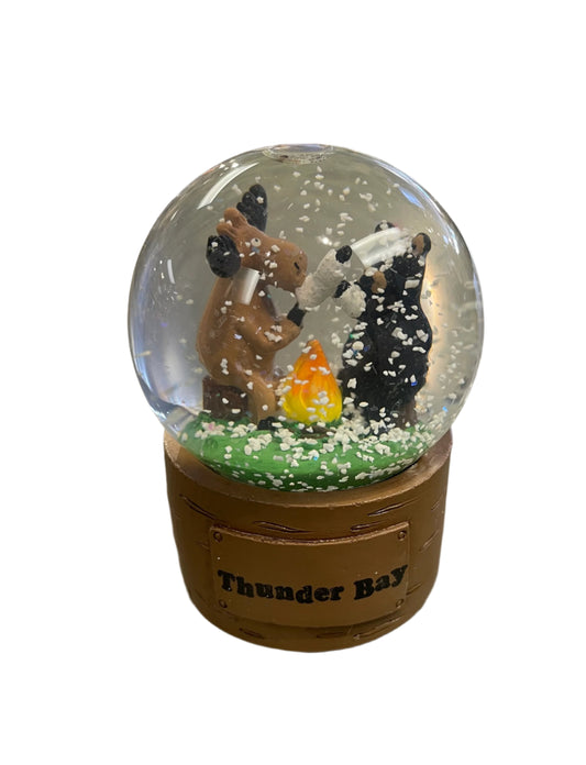 Souvenir - Snow Globe - Thunder Bay - Camping Moose & Bear