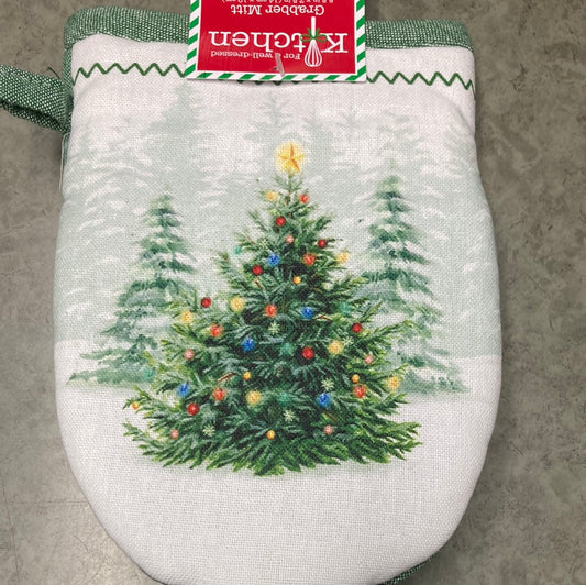 Christmas - Grabber Mitt - evergreen forever