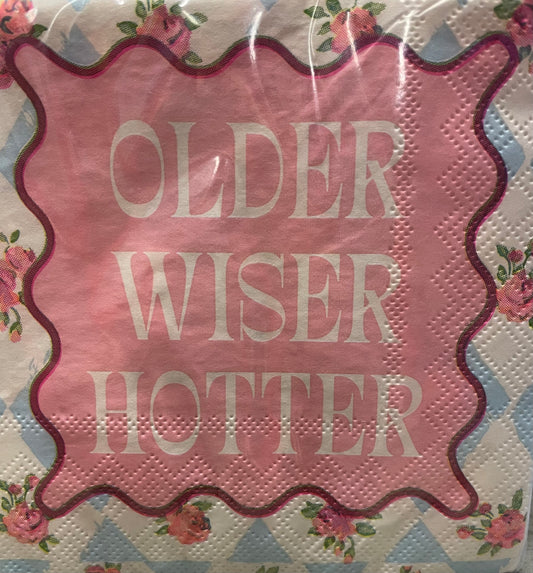 Napkins - Cocktail - Older Wiser Hotter