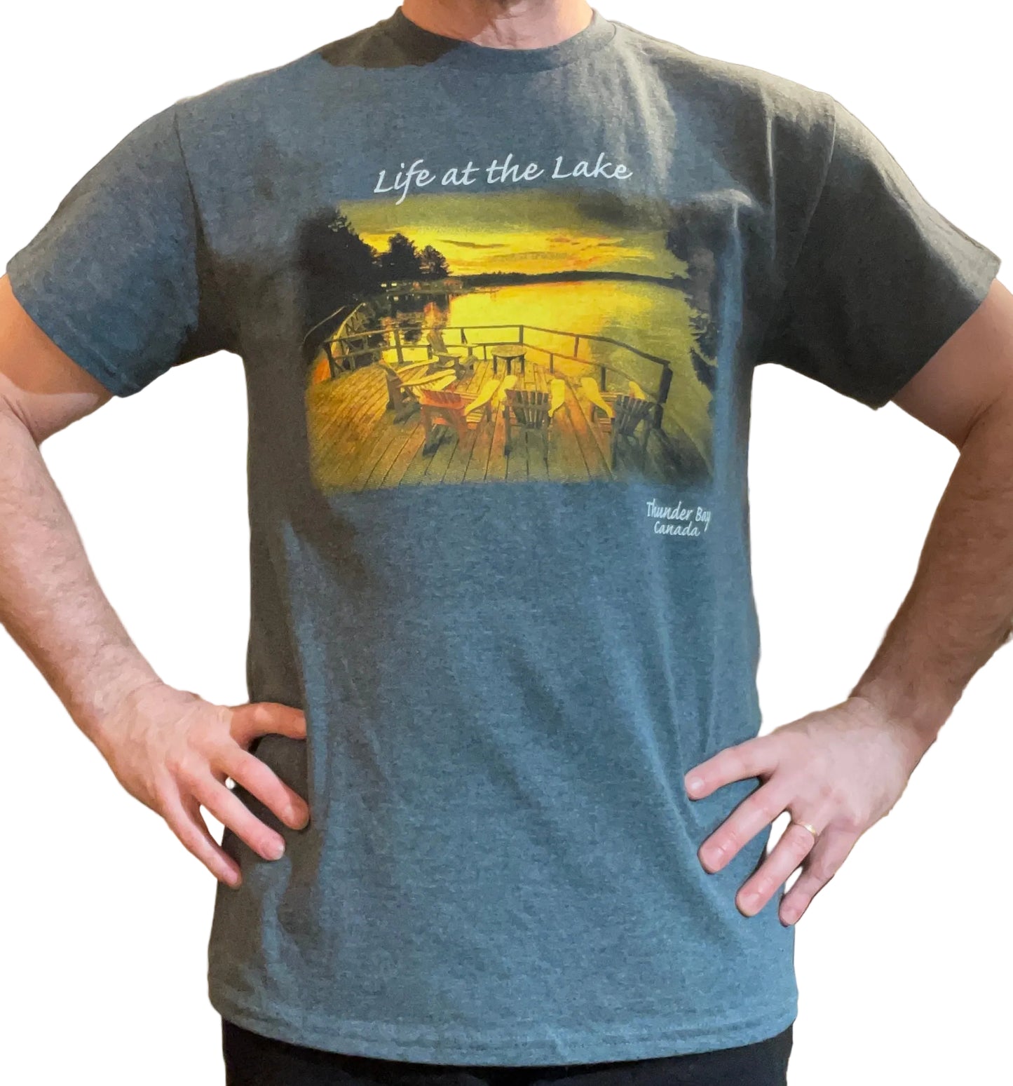 Souvenir Clothing - T-Shirt - Life at The Lake - Dark Heather
