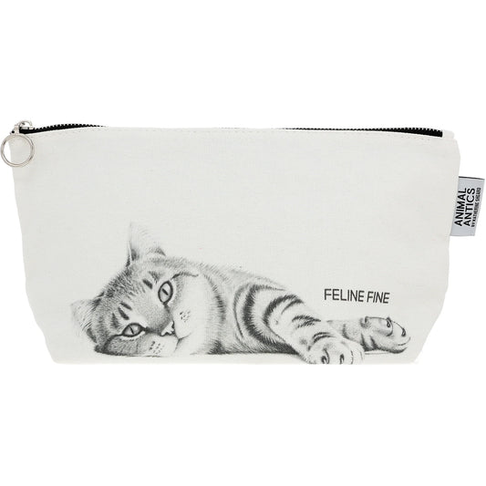 Animal Antics - Zippered Pouch - Feline Fine