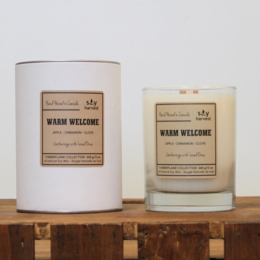 Soy Harvest Candles - Timber Flame - Warm Welcome