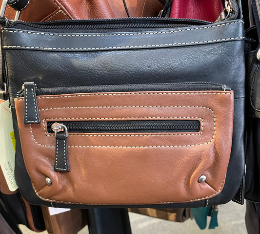 Leather Bag - Canadian Traveler - Black/Brown