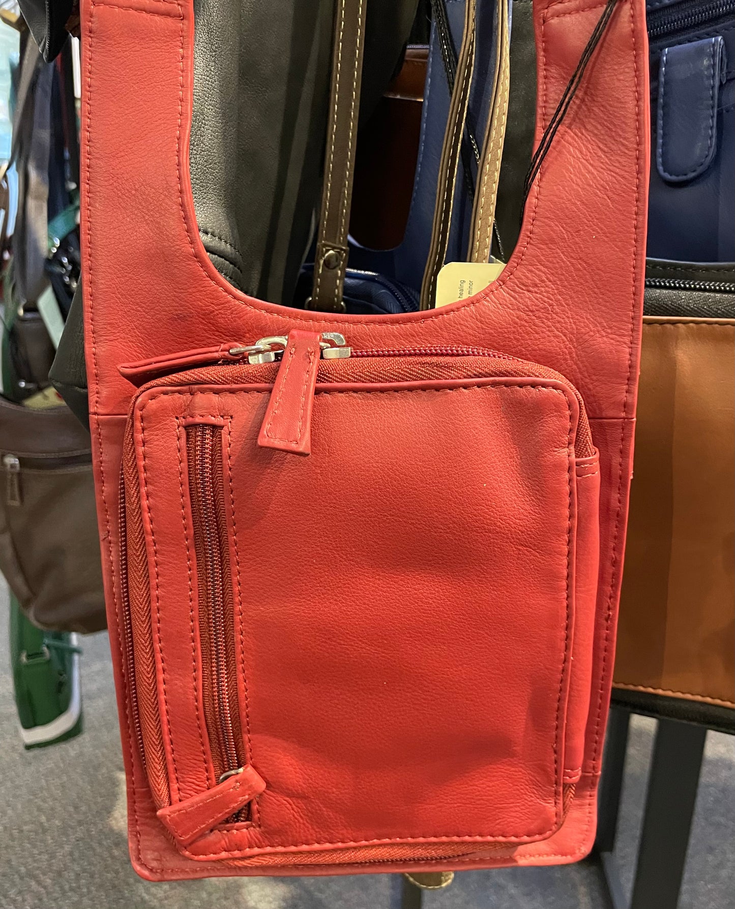 Leather Bag - Canadian Traveler - Red