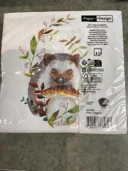 Napkins - Lunch - Forest Hedgehog