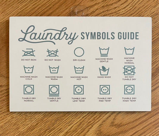 Large Magnet - Laundry Symbols Guide