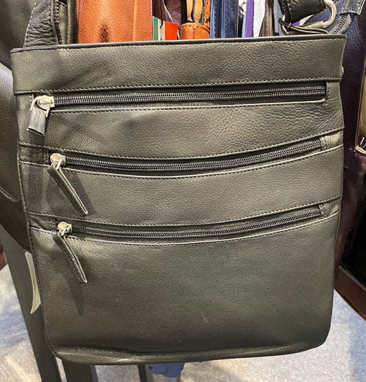 Leather Bag - Canadian Traveler - Black