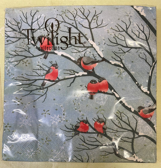 Christmas - Napkins - Cocktail - Winter Birds