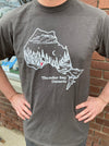 Souvenir Clothing - T-Shirt - Thunder Bay, Ontario - Landscape Map - Pepper