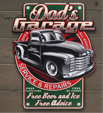 Sign - Metal - Dad's Garage