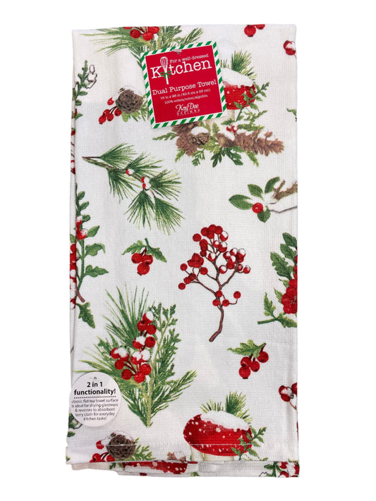 Christmas - Tea Towel - Greenery