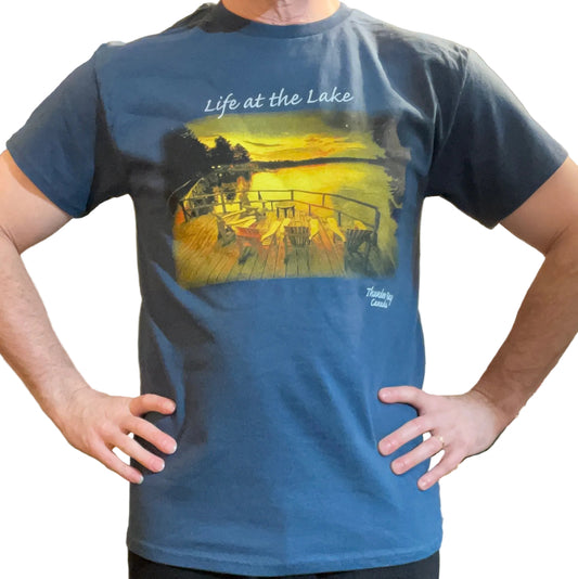 Souvenir Clothing - T-Shirt - Life at The Lake - Blue Dusk