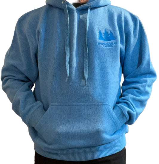 Souvenir Clothing - Nantucket Fleece Hooded Sweatshirt - Thunder Bay, Canada - Periwinkle Blue
