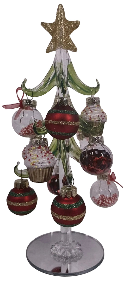 Christmas - Glass Tree with Ornaments