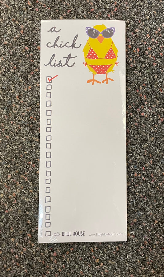 Magnetic Note Pad - A Chick List