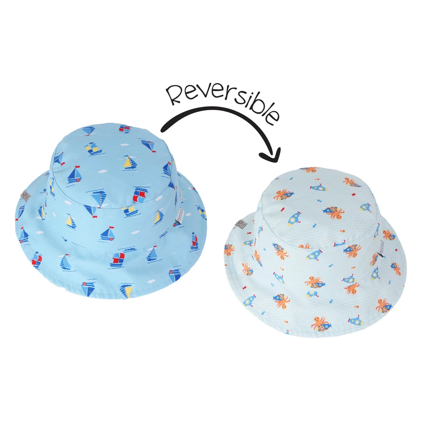 Baby - Sailboat/Submarine - Flap Jack Kids - Reversible Hat