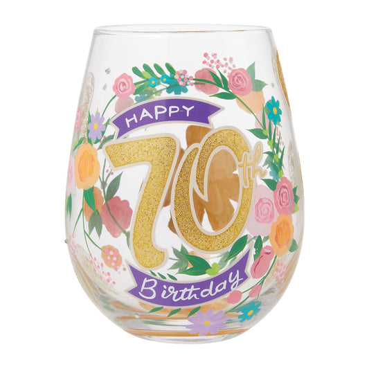 Lolita - 70th Birthday- Stemless Wine Glass