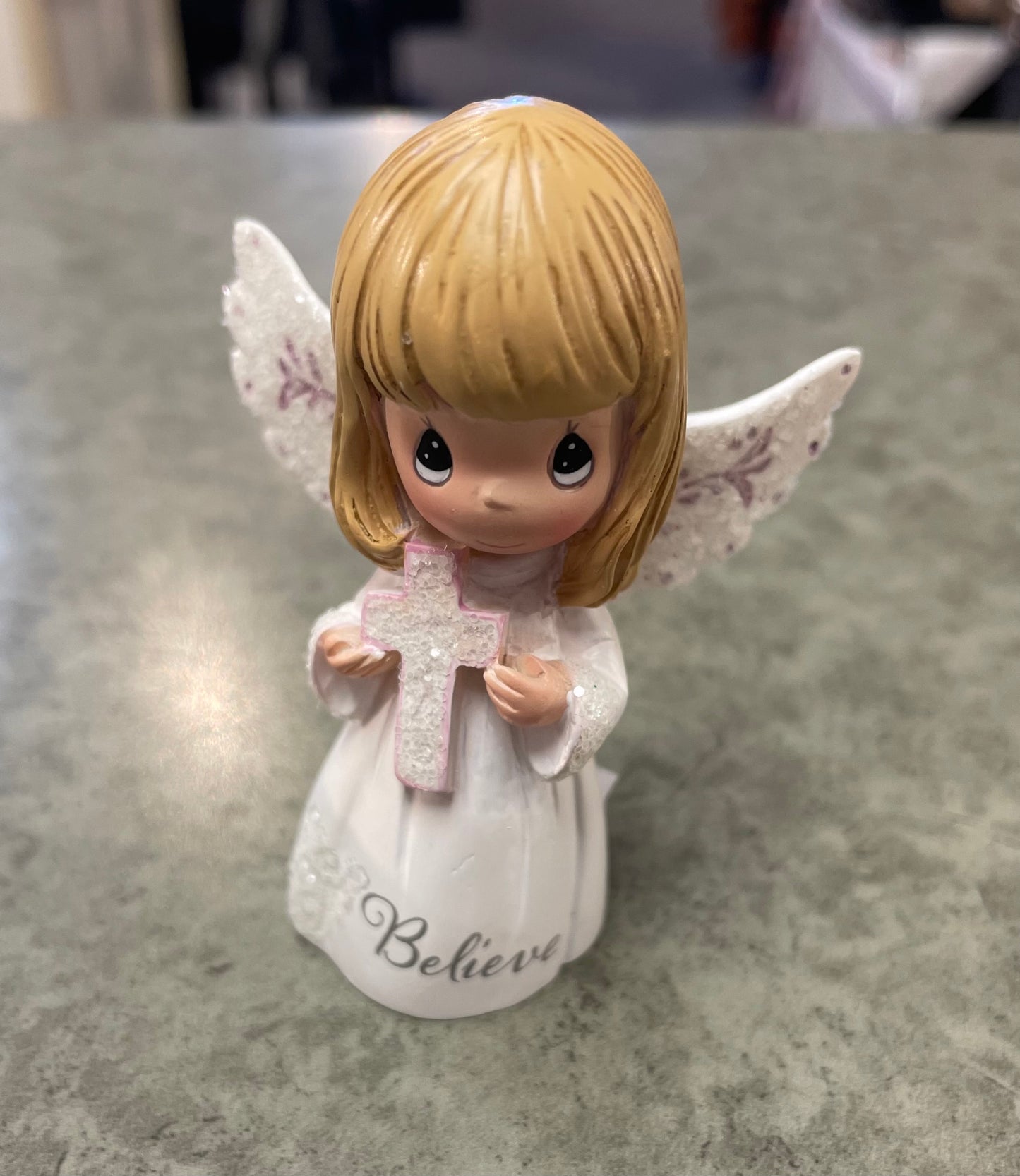 Precious Moments - Believe - Girl Angel with Cross