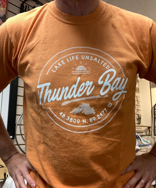 Souvenir Clothing - T-Shirt - Thunder Bay - Lake Life Unsalted - Burnt Orange