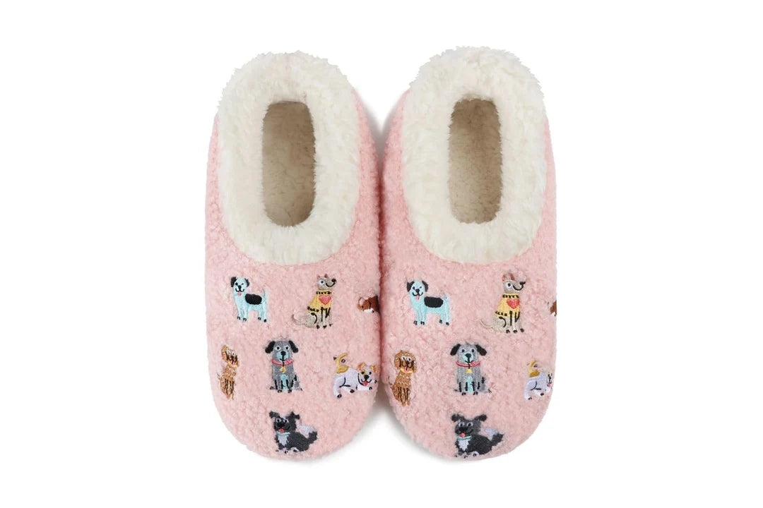 Snoozies - Embroidered - Mini Dogs - Pink