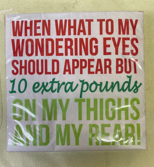 Christmas - Napkins - Cocktail - Extra Pounds