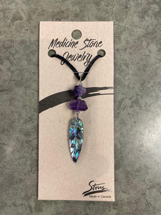 Medicine Stone Jewelry - Amethyst Necklace