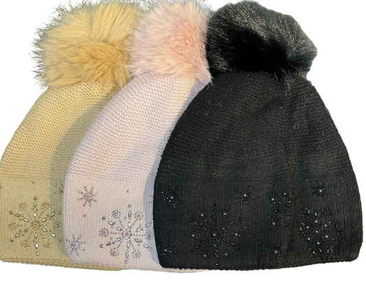 Boutique Fashion - Fur Pom Pom Toque - Assorted Varieties