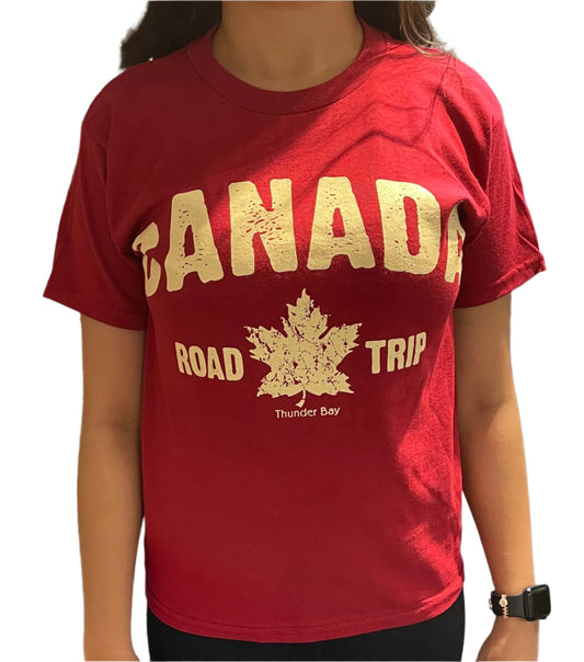 Youth Souvenir Clothing - T-shirt - Canada Road Trip - Cardinal Red