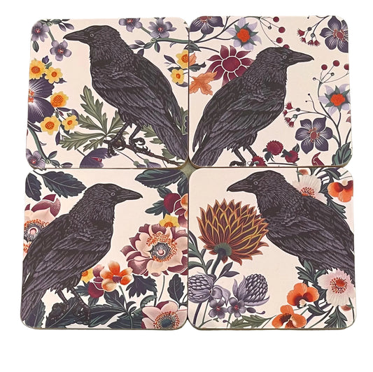 Coasters - Crows - Set of 4