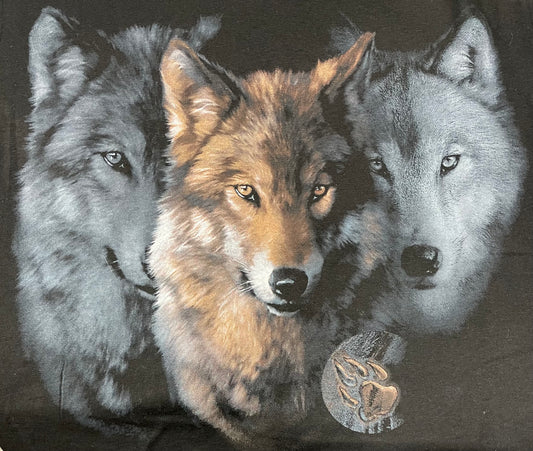 Souvenir Clothing - Adult T-Shirt - Wolves Trilogy - Black