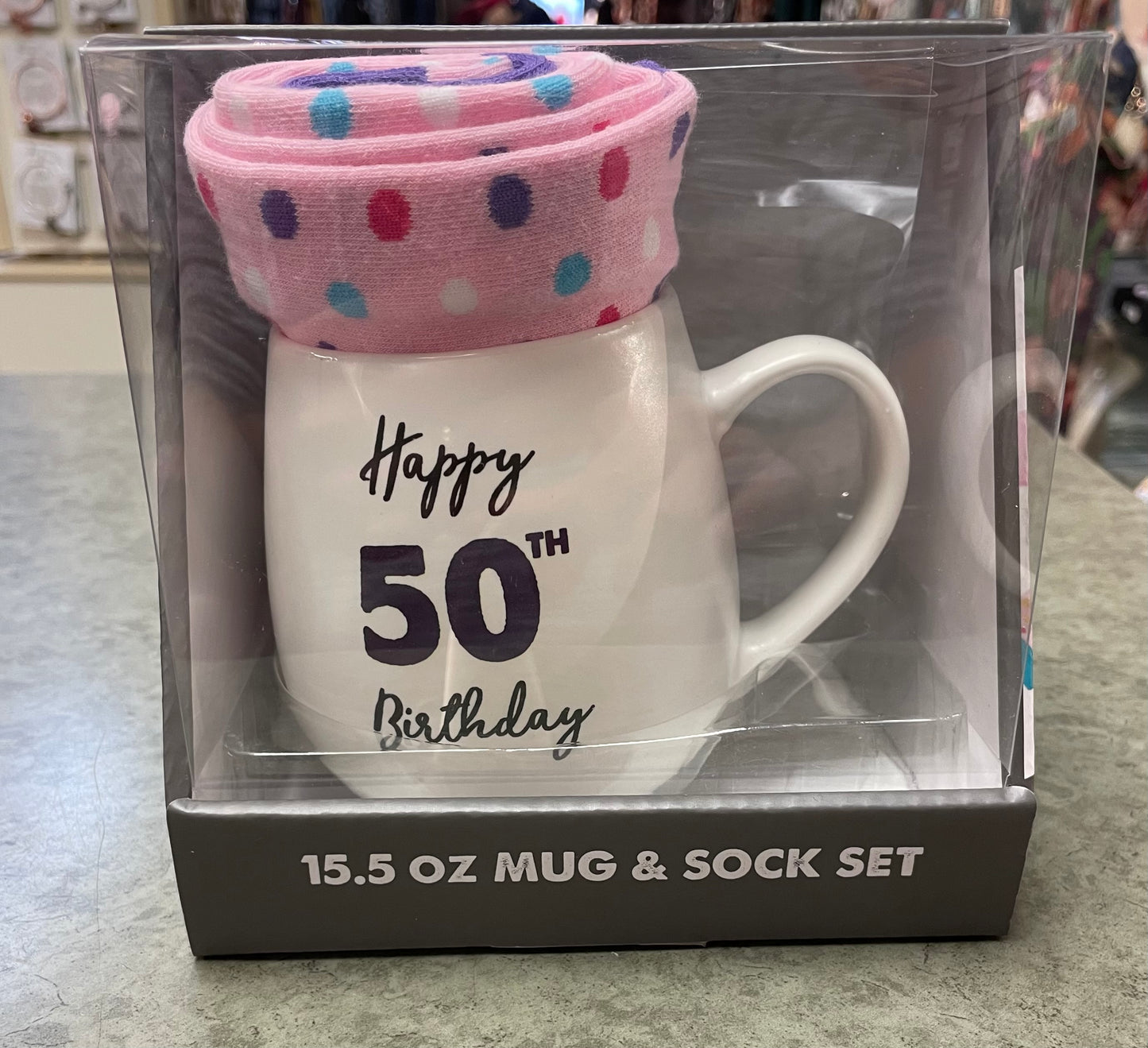 50th Birthday - Warm & Toe-Sty - Mug & Sock Set